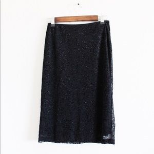 Vintage 90s Sparkly Black Women’s Skirt